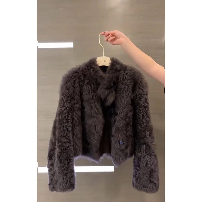 秋冬新款时髦气质超好看毛毛外套女韩系时尚穿搭小个子chic上衣