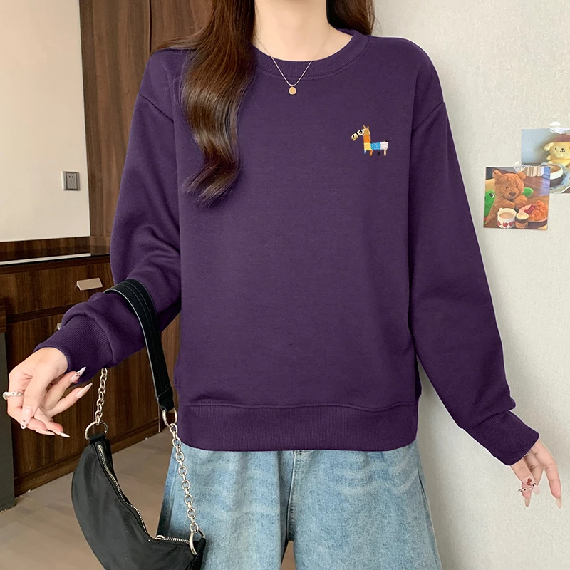 秋冬季小众设计感套头外穿卫衣女时尚休闲宽松加绒加厚洋气上衣潮