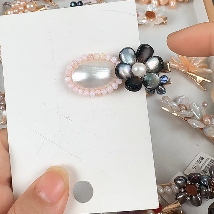 淡水珍珠发饰未镶嵌