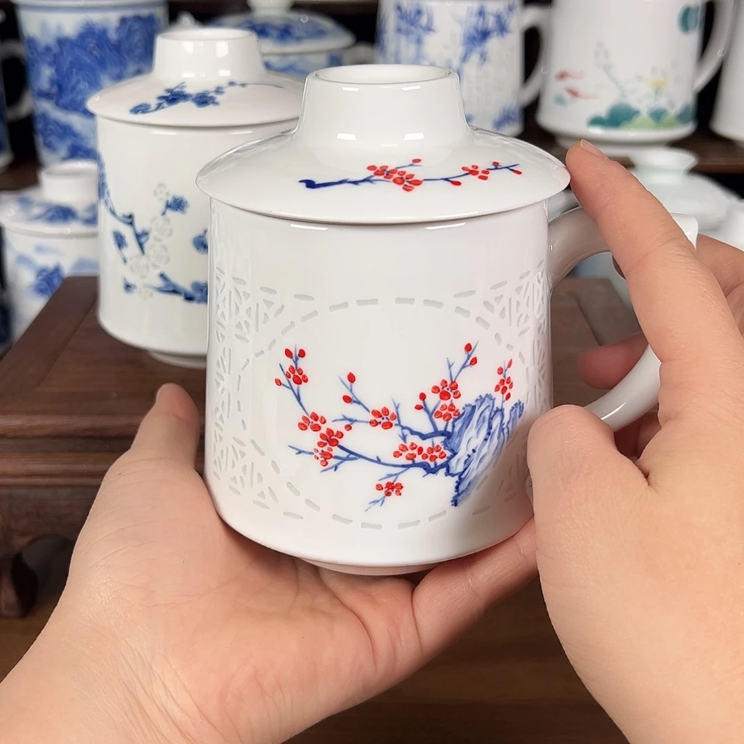 景德镇高温陶瓷办公杯家用