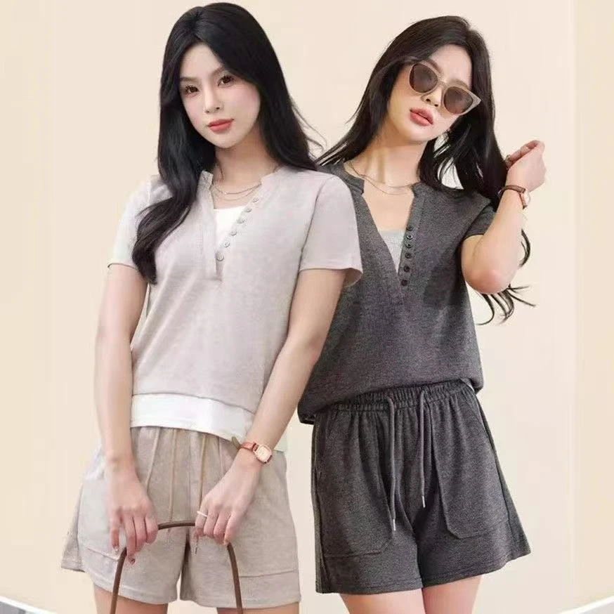 夏季休闲糯米套装