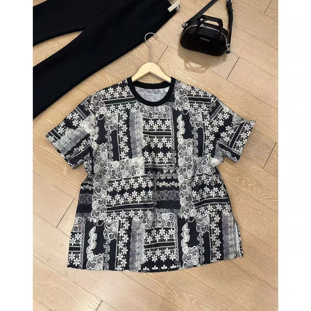 【复古印花防晒T】2025夏款圆领短袖 2504C1833