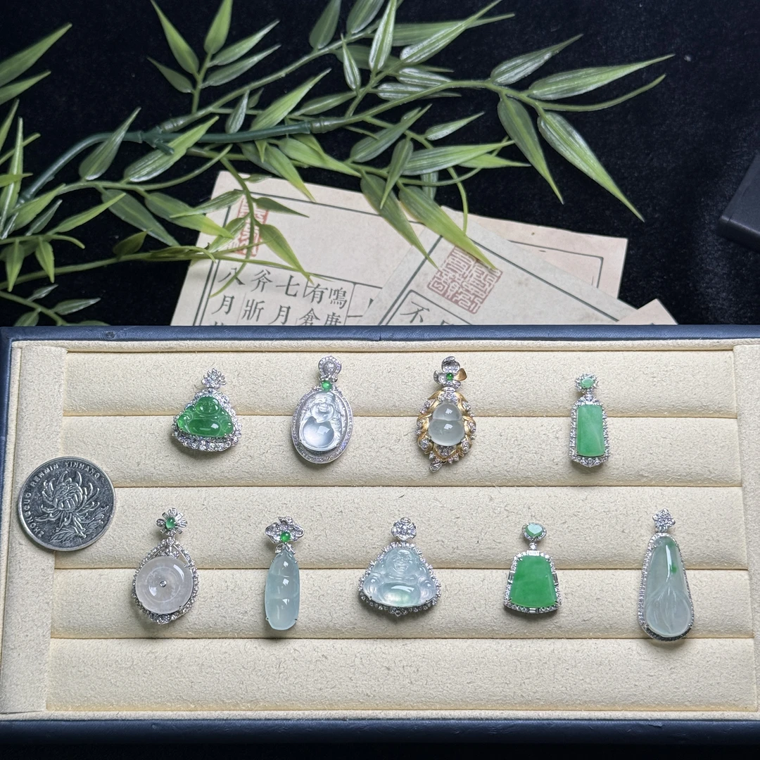 思懿珠宝 18K翡翠吊坠-7980-1-LF-多样性发一