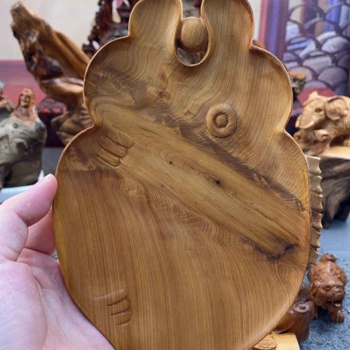 柏木（崖柏）太行崖柏根雕摆件果盘