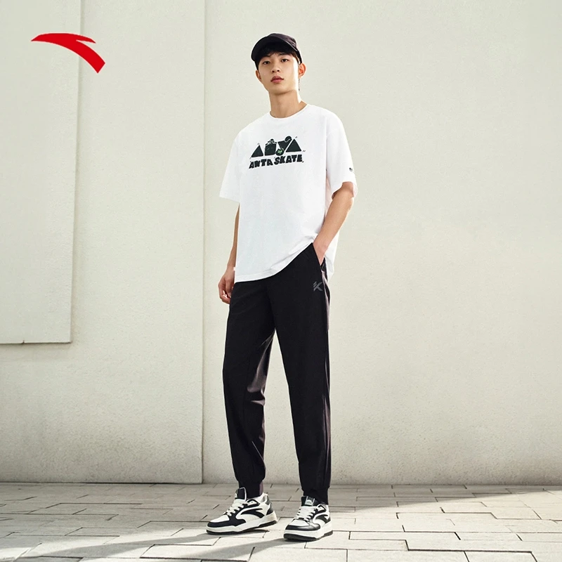 【安踏】束口KT针织运动长裤男夏季冰丝透气运动休闲裤152521352-JY