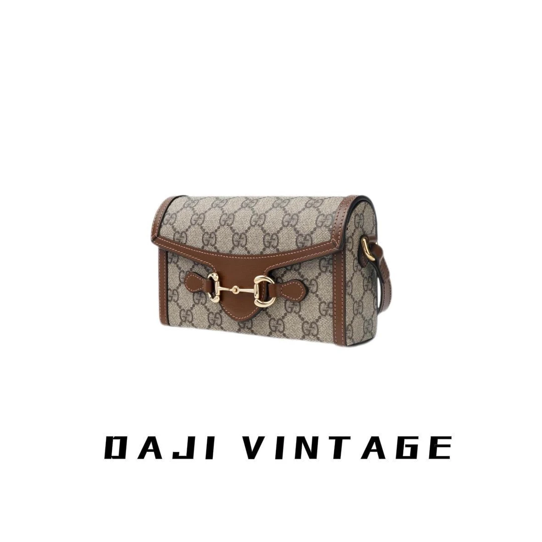 未使用 GUCCI/古驰 大吉中古/Gucci古驰1955马衔扣盒子斜挎包