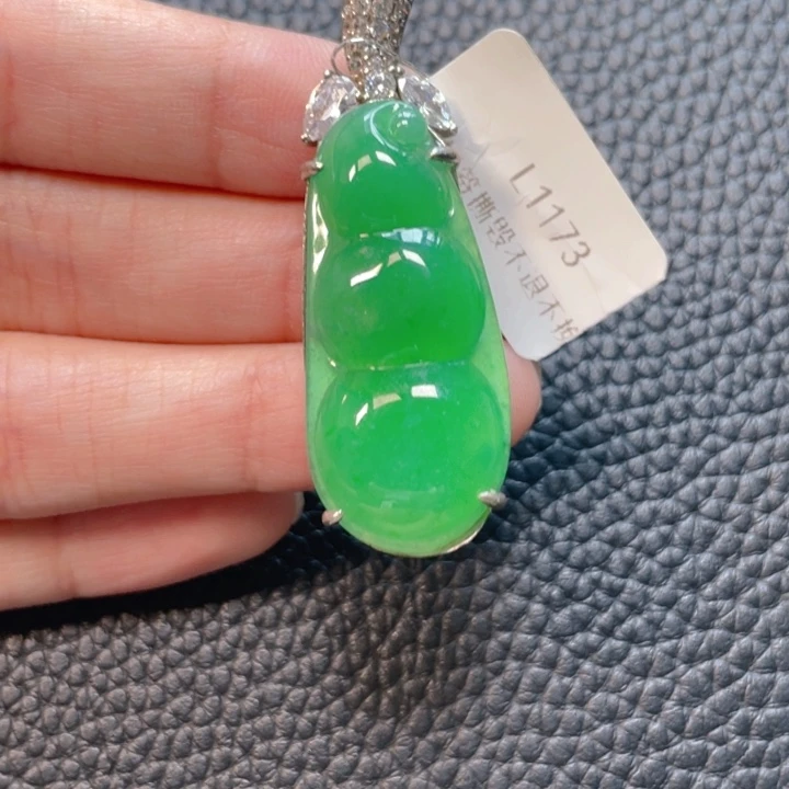 翡翠银S925镶嵌吊坠(不含链)