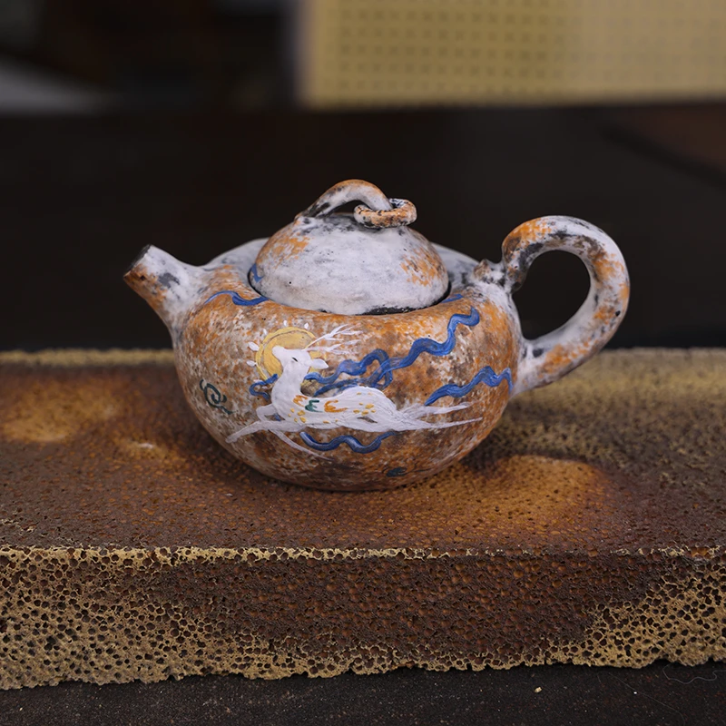 【山居秋暝】敦煌飞天九色鹿泡茶壶--预售