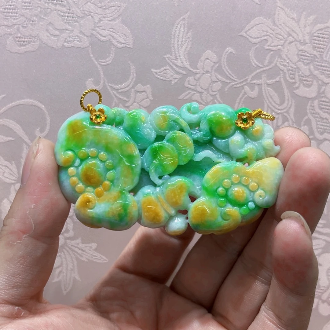 繁****吊坠(赠链)合金翡翠代编织