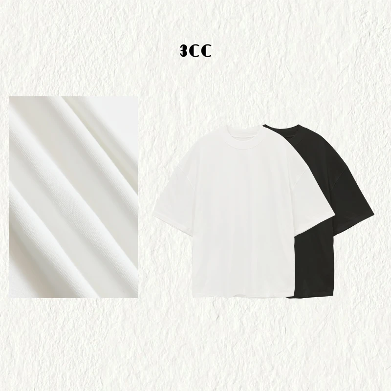 3CC【松弛在线】极简主义100%棉重磅短袖时尚百搭男女可穿T恤8803