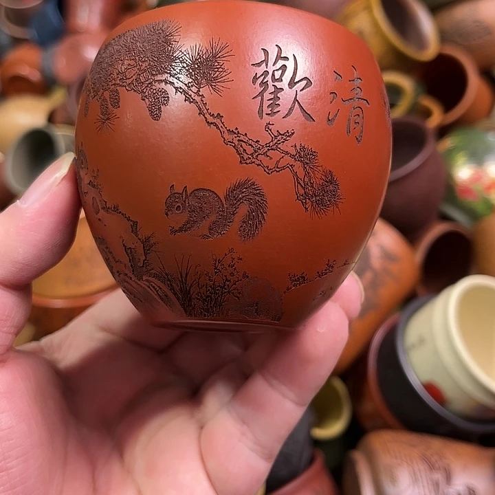 紫砂茶杯全手工紫砂主人杯