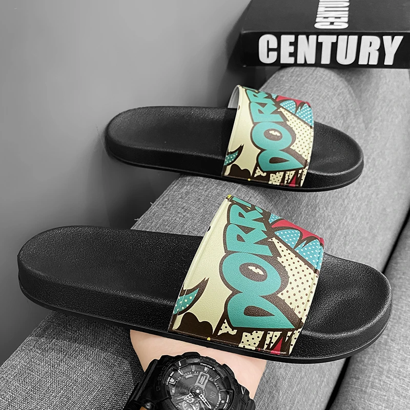 一字拖男夏季情侣卡通时尚软底防滑凉拖男士拖鞋男潮外穿居家凉鞋