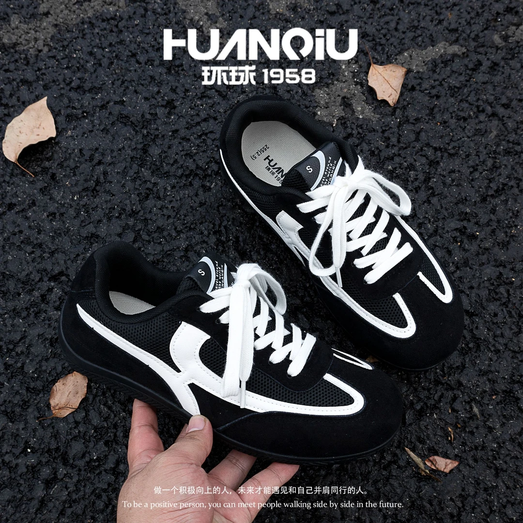 环球百搭增高赛车鞋男2025年秋季新款小众透气男鞋舒适休闲德训鞋