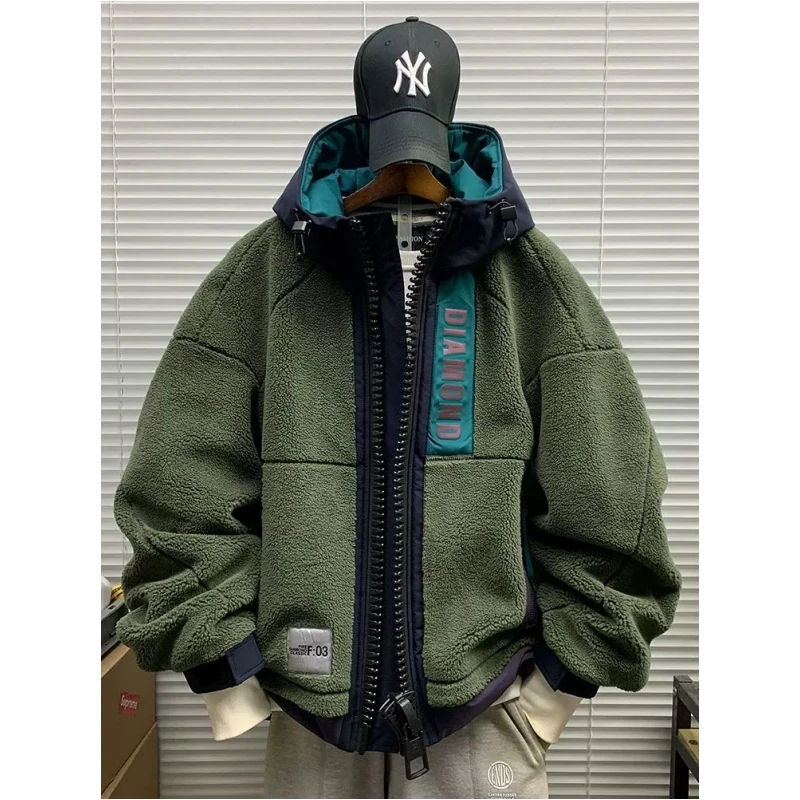 大码300斤时尚连帽宽松显瘦韩版情侣棉服休闲潮流冬季情侣外套