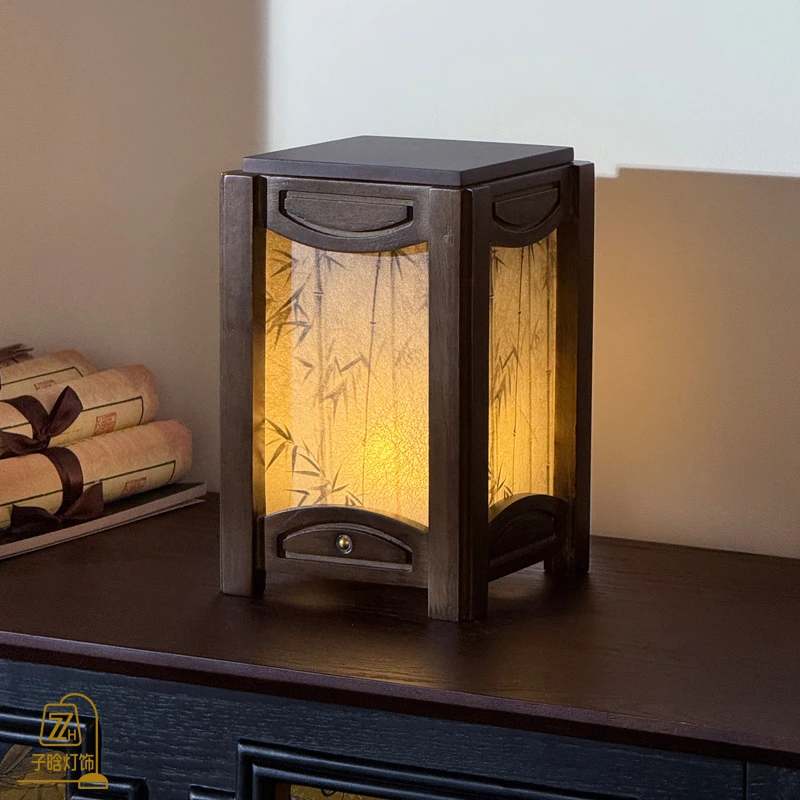 中式落地台灯客厅卧室书房茶室民宿酒店装饰灯具创意复古国风台灯