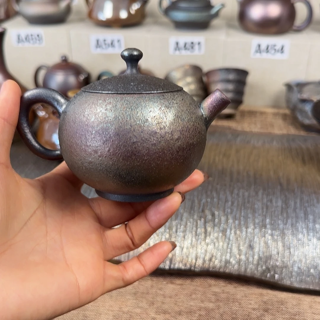 云南建水紫陶古法柴烧壶