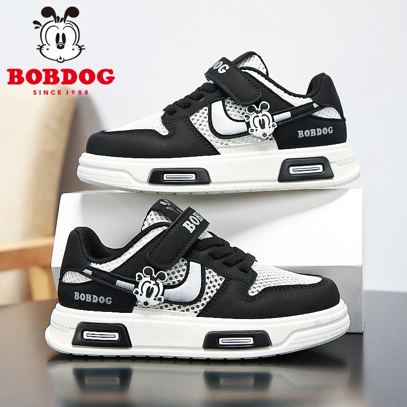 巴布豆儿童板鞋男童鞋子春秋网面透气中大童6-12岁男孩休闲运动鞋