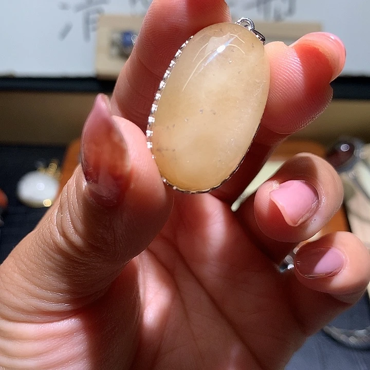 ﻬ***意水晶颈饰银S925镶嵌