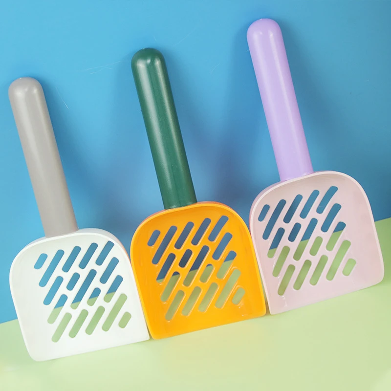 网格猫砂铲铲屎神器超大号猫屎铲宠物清洁用品长柄塑料猫砂铲子