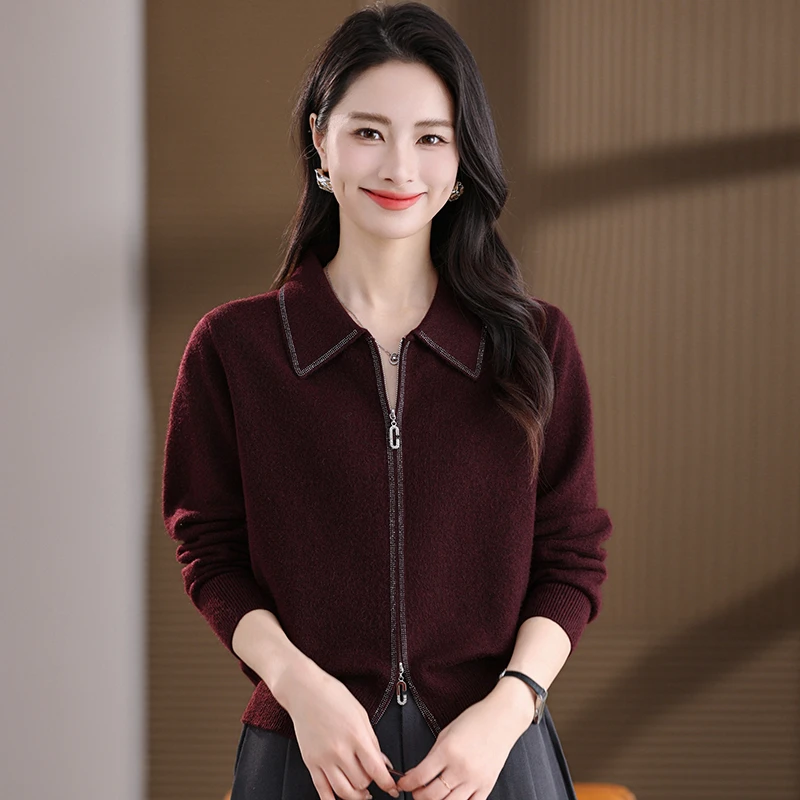 年轻妈妈秋装时尚针织衫2025新款洋气质毛衣中老年女装外穿上衣服