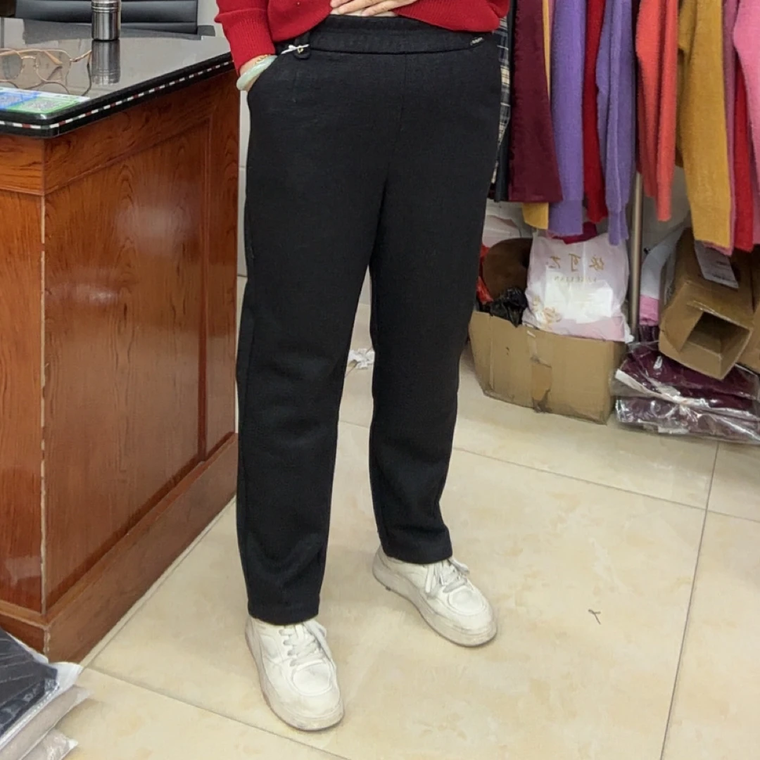 3秋冬季百搭新款时尚中高腰显瘦保暖磨毛哈伦裤58032