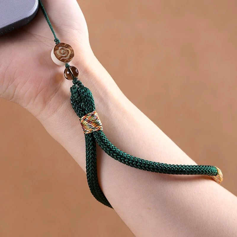 古风手机挂绳短款u盘挂件女男手工编织钥匙链防丢挂饰手机指环扣