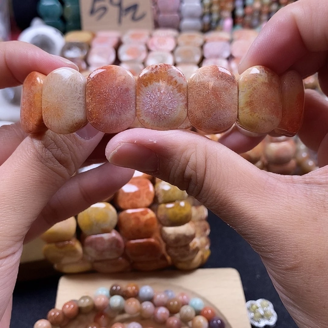 硅化珊瑚（珊瑚玉）未镶嵌手牌  上新 49