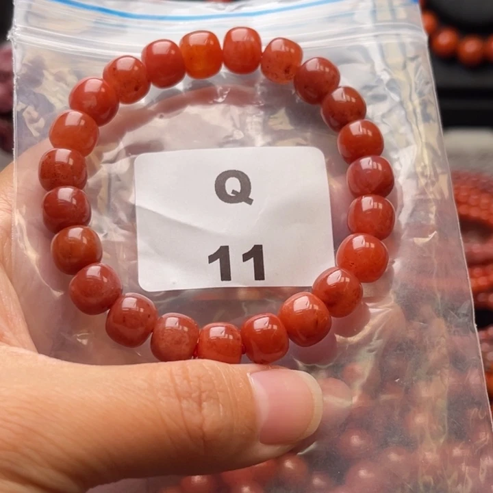 南红玛瑙未镶嵌多样性发货默认微瑕称重9mm