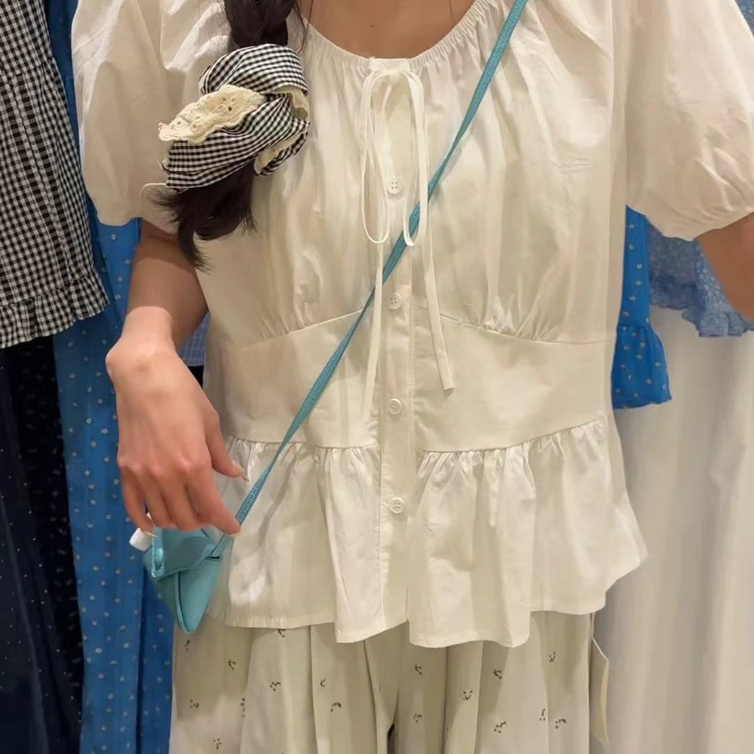 【现货】V领收腰显瘦法式衬衣