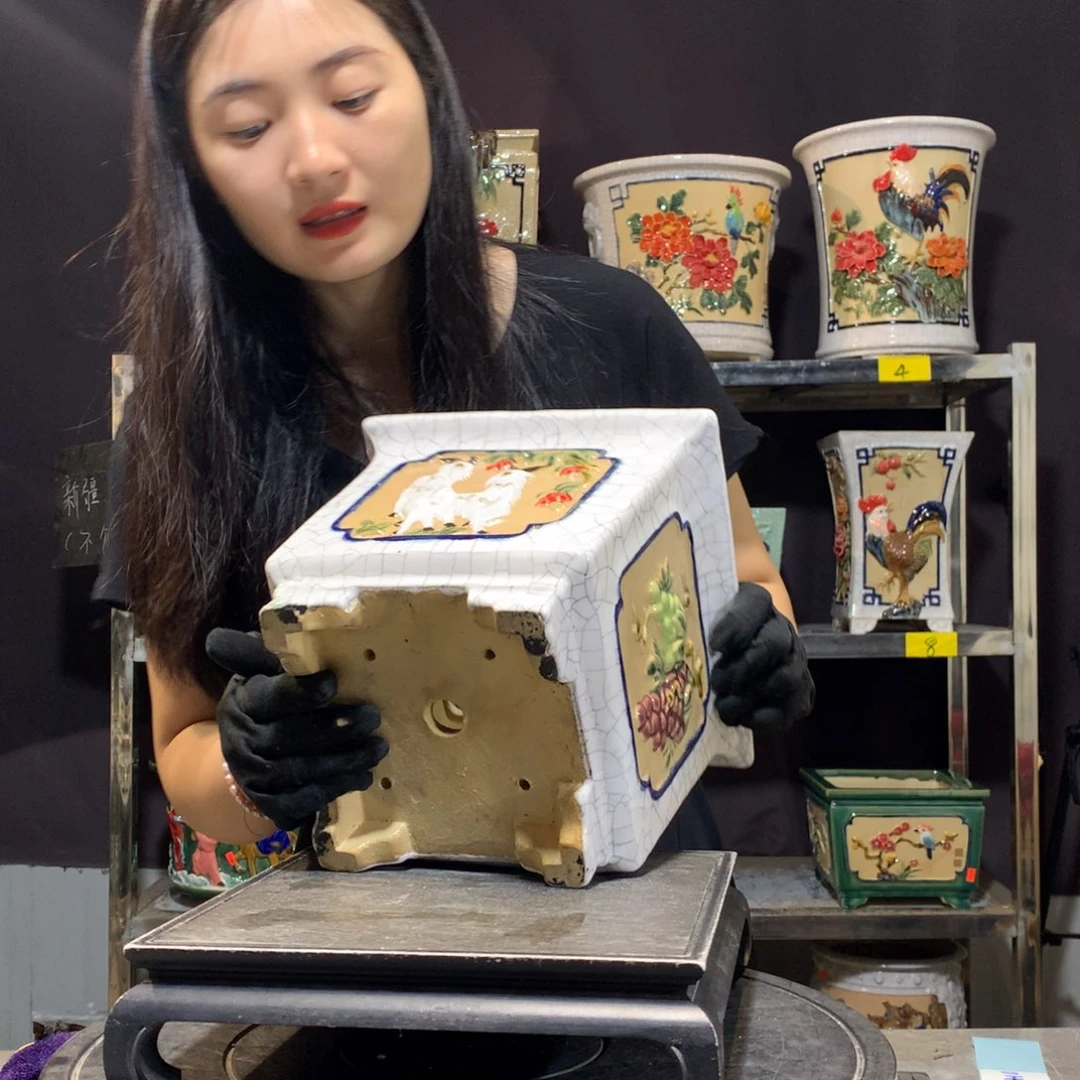 吉*陈石湾盆盆景盆