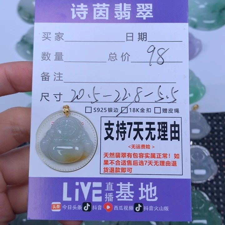 翡翠未镶嵌颈饰天然