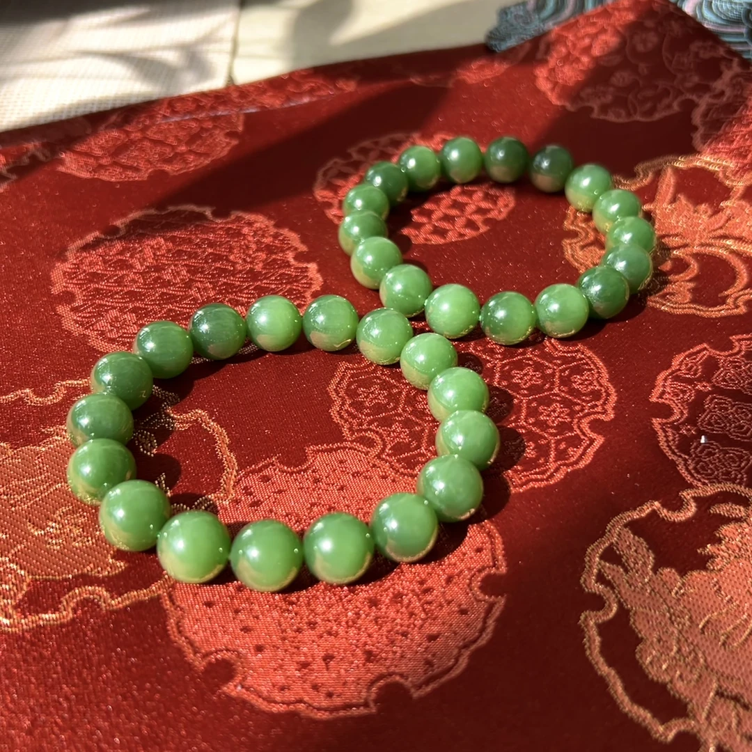 和田玉碧玉单圈手串 多样性发货拍一发一