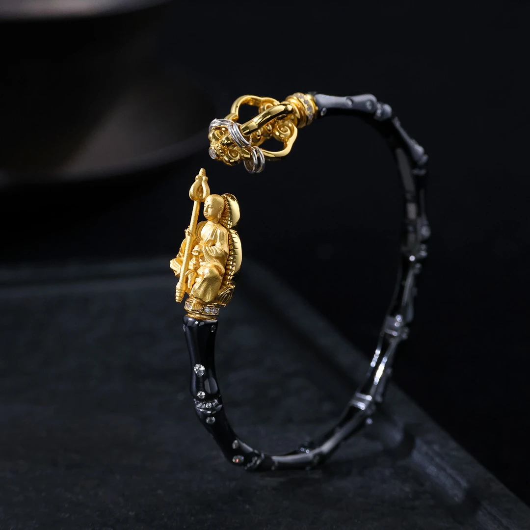 925银手镯 【思嘉】破空·地藏呈愿护腕手镯BA0170