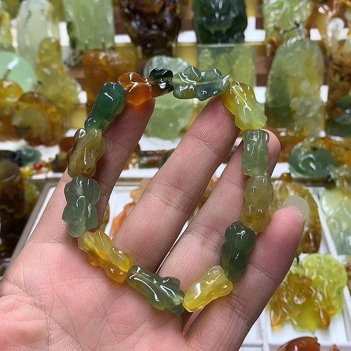 蛇纹石玉未镶嵌珠宝半成品