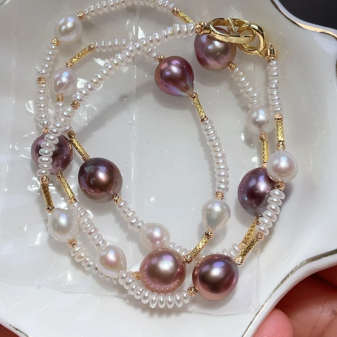 淡水珍珠颈饰银S925镶嵌