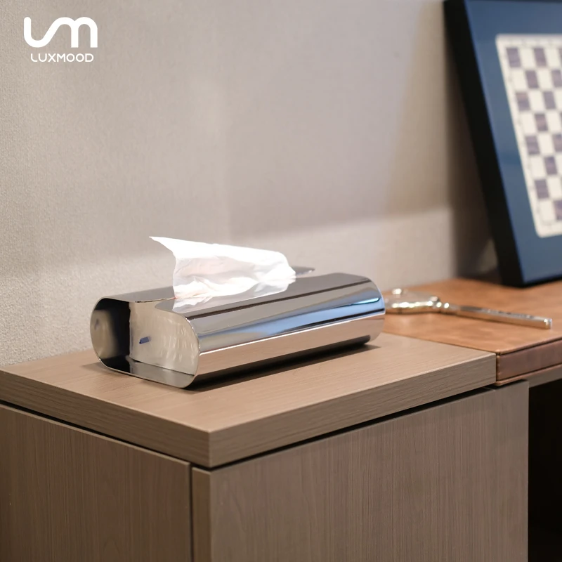 LUXMOOD【秒杀价】勒慕轻奢高级感家用茶几纸巾收纳不锈钢抽纸盒