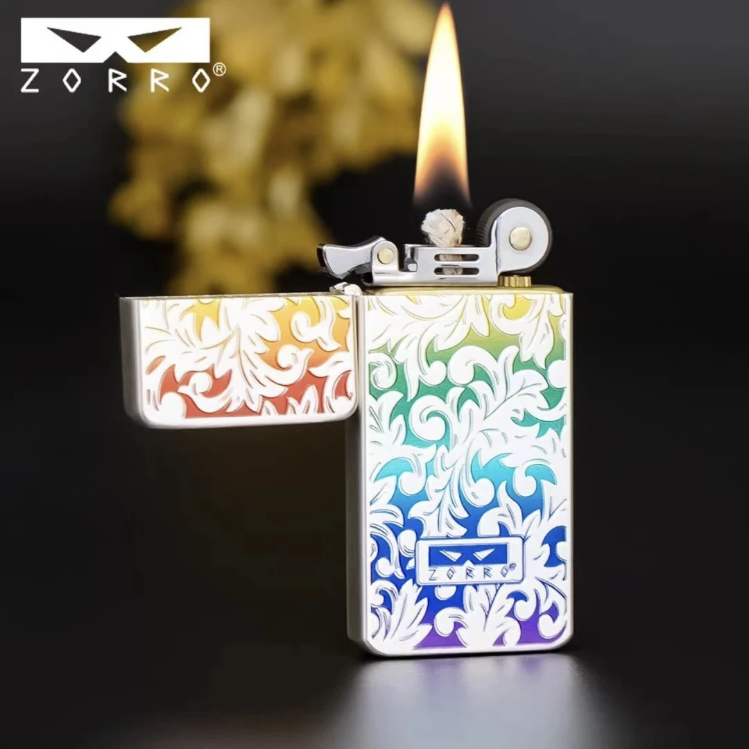 【二代】包银彩虹唐草煤油打火机(需自行加油)z