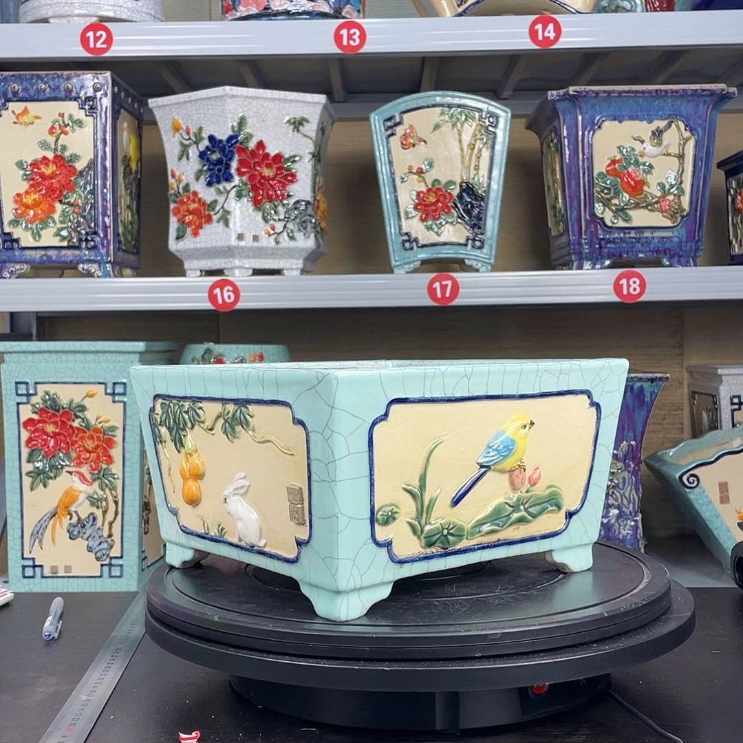 红陶F*岭南石湾盆