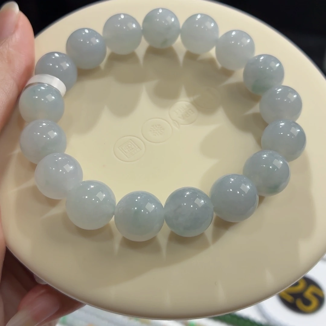 未镶嵌手链翡翠冰胶飘蓝花卡12.2