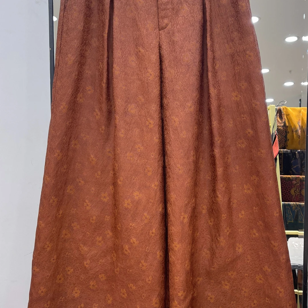 君 新中式 焦糖色香云纱半裙 2283