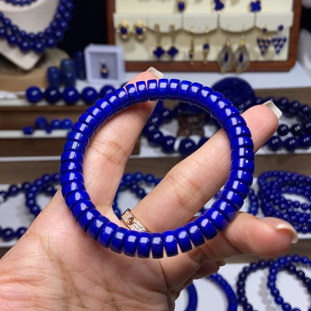 青金石未镶嵌老矿 高品 药片手串8mm+