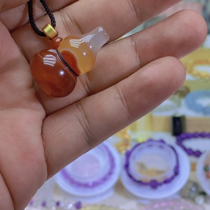 水晶未镶嵌手链玛瑙葫芦吊坠