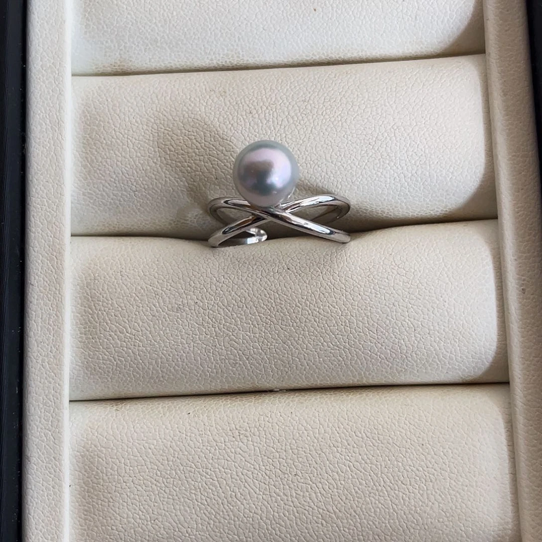 S****戒指海水珍珠银S925镶嵌