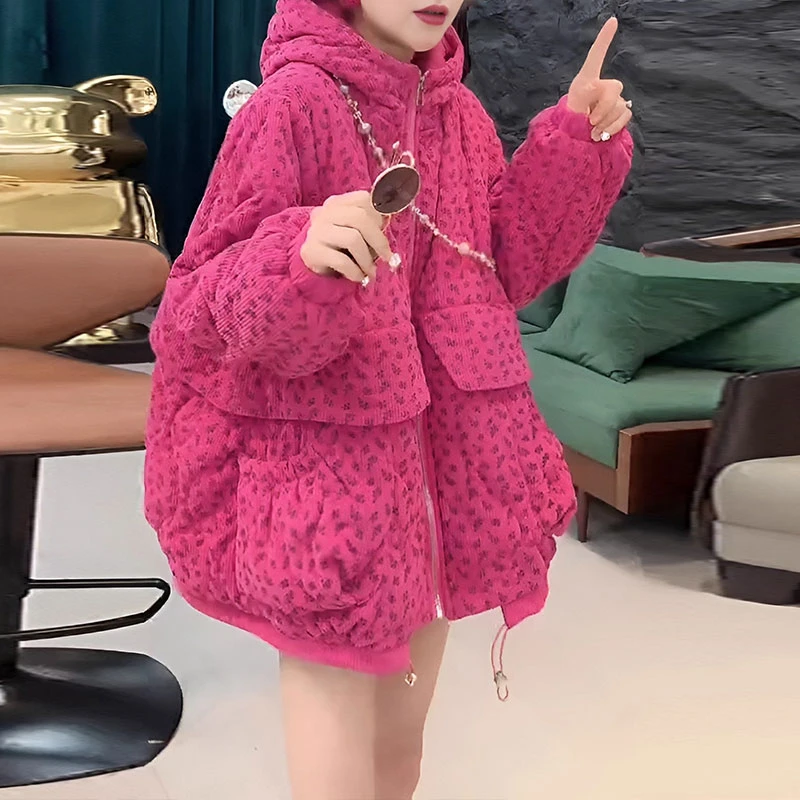 2026新款高级感女碎花洋气显瘦外套时尚百搭精品棉服女