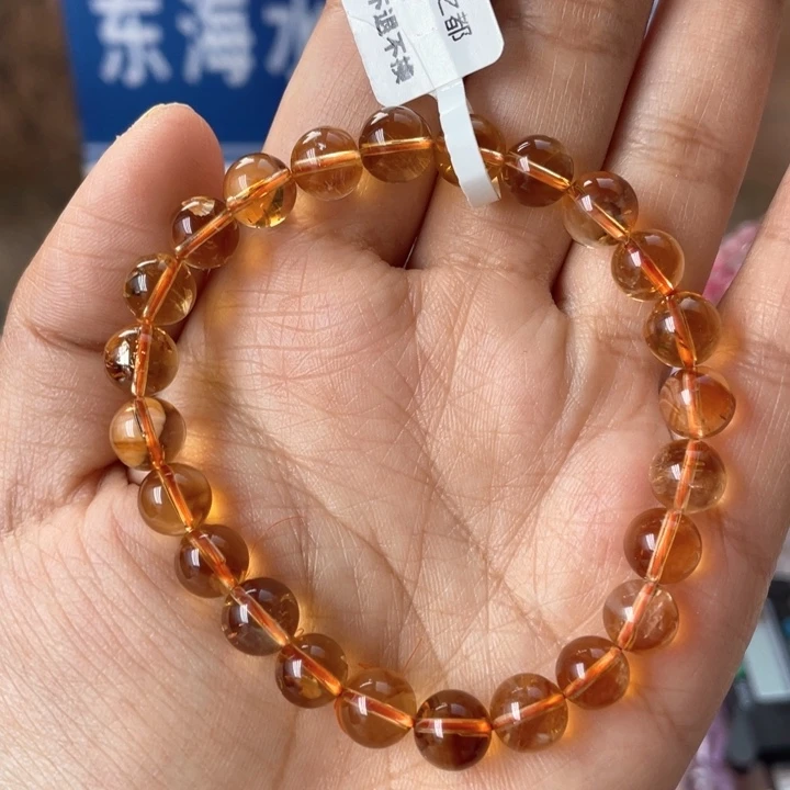 水晶手串未镶嵌黄塔金