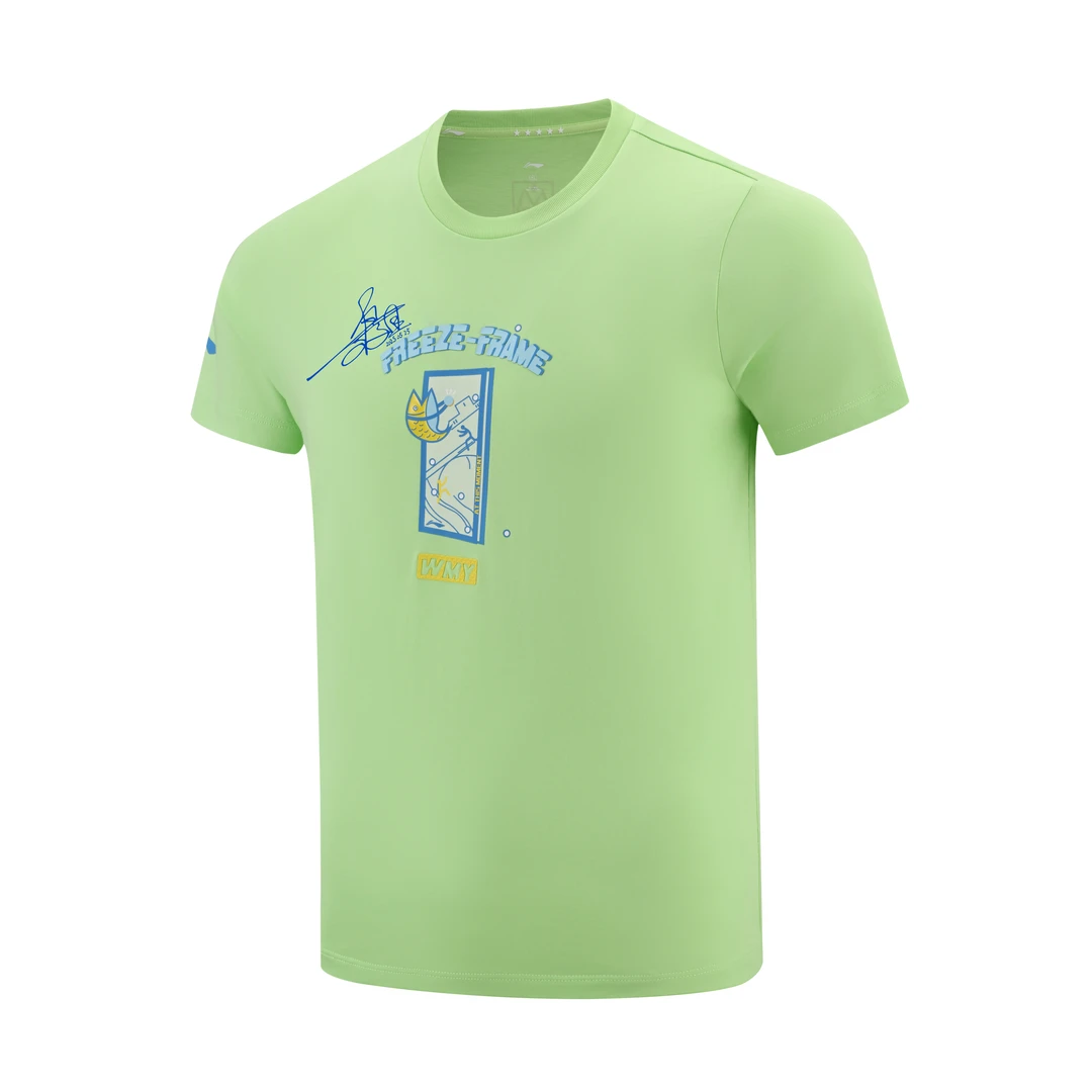 【曹巍推荐】李宁乒乓球系列王曼昱同款夏季短袖文化衫AHSVD01-3