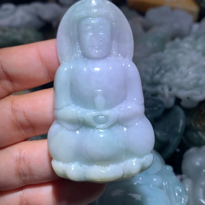 翡翠未镶嵌颈饰保真天然A货翡翠