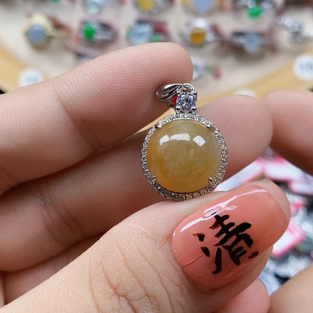 翡翠银S925镶嵌戒指