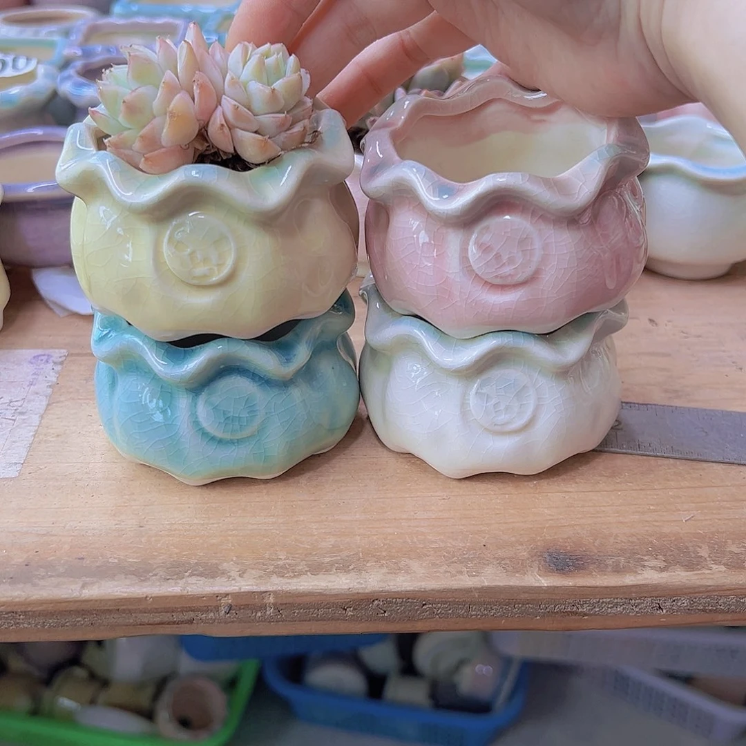 陶瓷花盆当场满12包邮