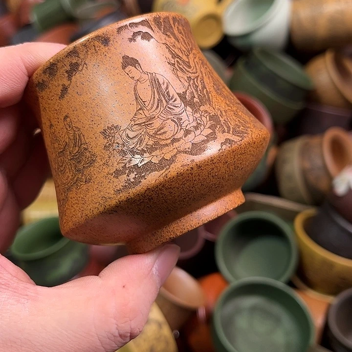 紫砂茶杯全手工紫砂主人杯